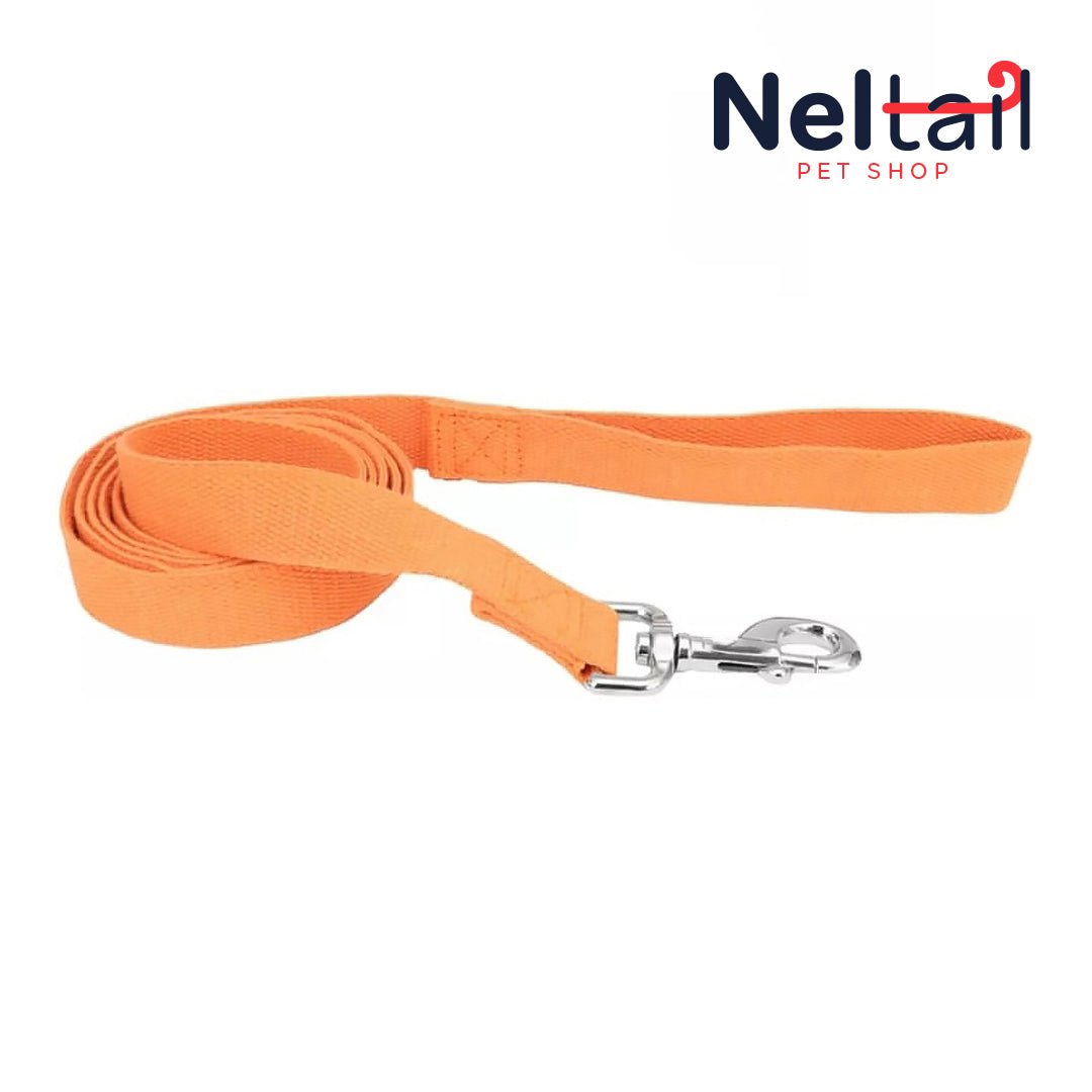 Nel Tail - Dog Lead Pumpkin Orange - 6 feet x 5/8"W