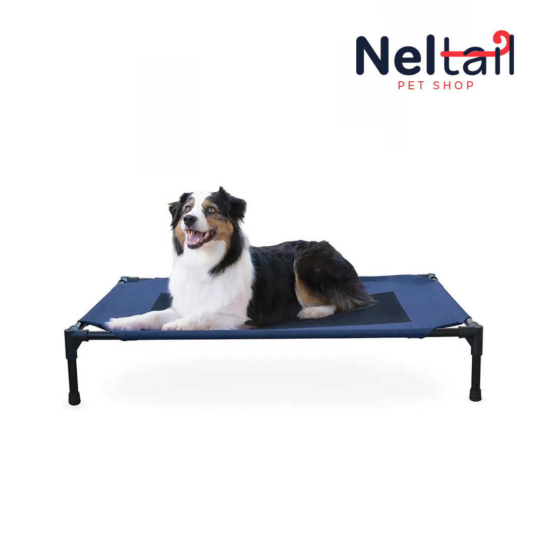Nel Tail - Dog Bed, Large, Navy Blue